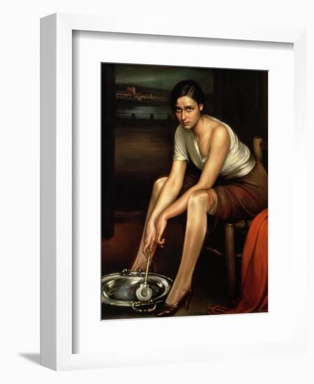 The Alluring Young Girl-Julio Romero de Torres-Framed Premium Giclee Print