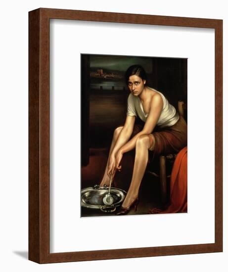 The Alluring Young Girl-Julio Romero de Torres-Framed Premium Giclee Print