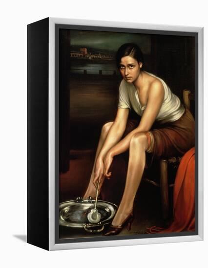 The Alluring Young Girl-Julio Romero de Torres-Framed Premier Image Canvas