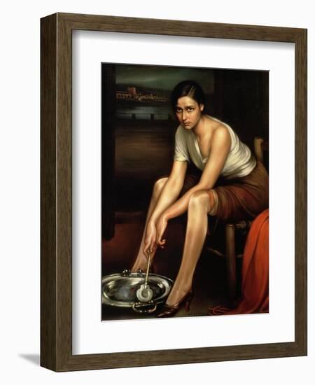 The Alluring Young Girl-Julio Romero de Torres-Framed Giclee Print