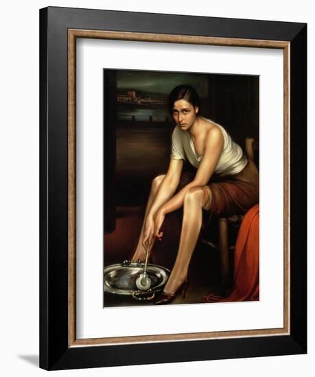 The Alluring Young Girl-Julio Romero de Torres-Framed Giclee Print