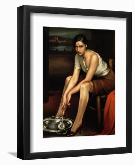 The Alluring Young Girl-Julio Romero de Torres-Framed Giclee Print