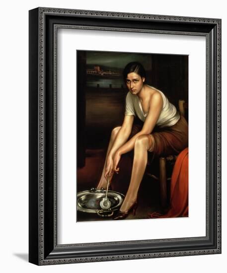 The Alluring Young Girl-Julio Romero de Torres-Framed Giclee Print