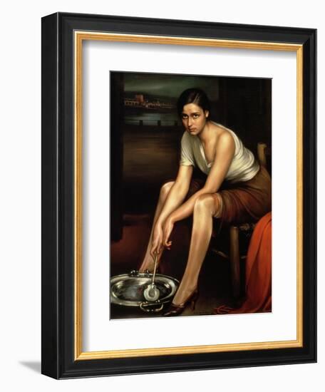 The Alluring Young Girl-Julio Romero de Torres-Framed Giclee Print