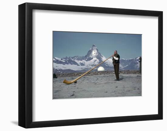 The Alpenhorn at Gonergat-Unknown-Framed Photographic Print