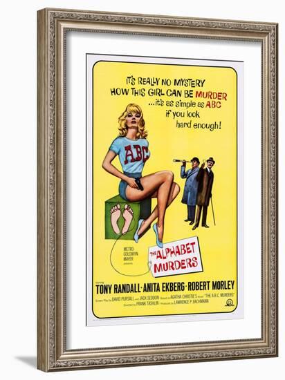 The Alphabet Murders, from Left: Anita Ekberg, Robert Morley, Tony Randall, 1965-null-Framed Art Print