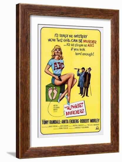 The Alphabet Murders, from Left: Anita Ekberg, Robert Morley, Tony Randall, 1965-null-Framed Art Print