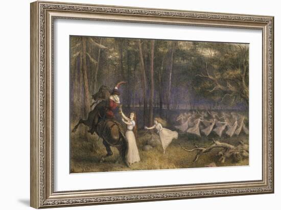 The Altar Cup in Aagerup: the Moment of Departure, 19th Century-Richard Doyle-Framed Giclee Print