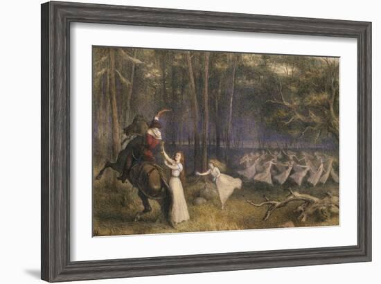 The Altar Cup in Aagerup: the Moment of Departure, 19th Century-Richard Doyle-Framed Giclee Print