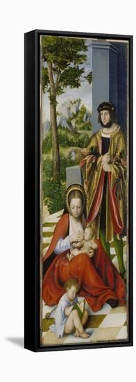 The Altarpiece of the Holy Kinship (Left Wing), by Cranach, Lucas, the Elder (1472-1553). Oil on Wo-Lucas the Elder Cranach-Framed Premier Image Canvas