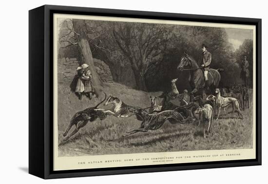 The Altcar Meeting, Some of the Competitors for the Waterloo Cup at Exercise-John Charlton-Framed Premier Image Canvas