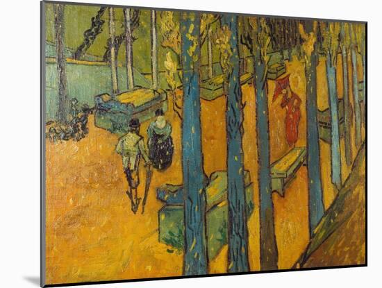 The Alyscamps, Arles, 1888-Vincent van Gogh-Mounted Giclee Print