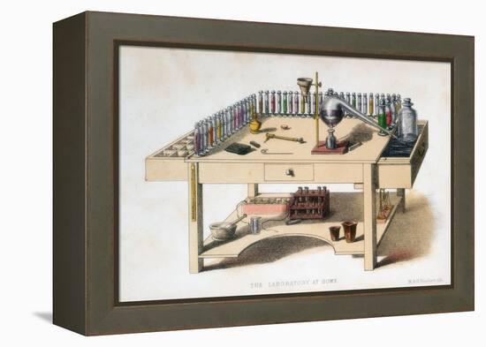 The Amateur Chemist's Laboratory Bench, 1860-M & N Hanhart-Framed Premier Image Canvas