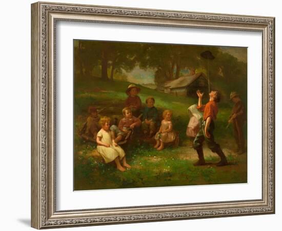 The Amateur Circus, 1869 (Oil on Canvas)-George Cochran Lambdin-Framed Giclee Print