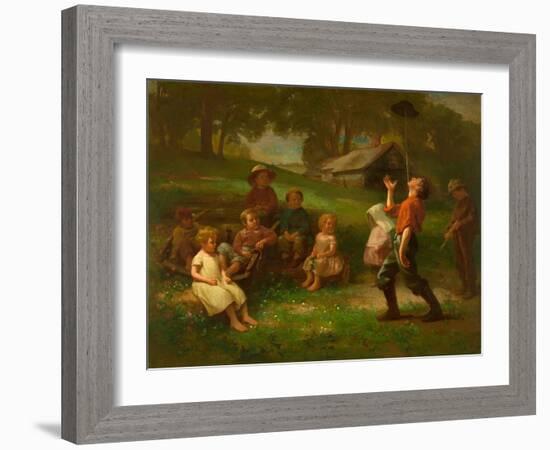 The Amateur Circus, 1869 (Oil on Canvas)-George Cochran Lambdin-Framed Giclee Print