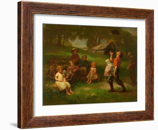 The Amateur Circus, 1869 (Oil on Canvas)-George Cochran Lambdin-Framed Giclee Print