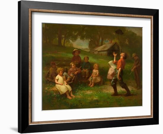 The Amateur Circus, 1869 (Oil on Canvas)-George Cochran Lambdin-Framed Giclee Print