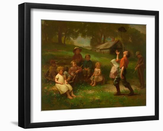 The Amateur Circus, 1869 (Oil on Canvas)-George Cochran Lambdin-Framed Giclee Print