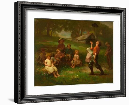 The Amateur Circus, 1869 (Oil on Canvas)-George Cochran Lambdin-Framed Giclee Print