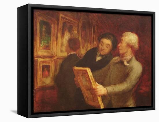 The Amateur Painter-Honore Daumier-Framed Premier Image Canvas