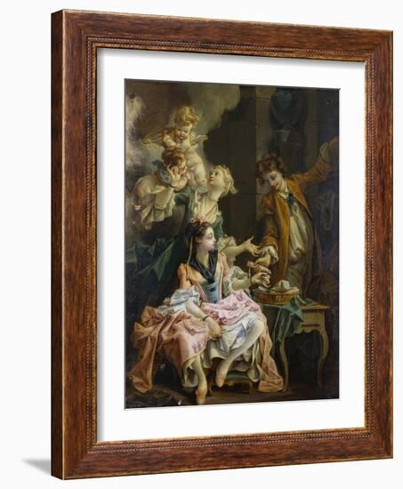 The Amatory Morning, La Galante Matinee-Francois Boucher-Framed Giclee Print