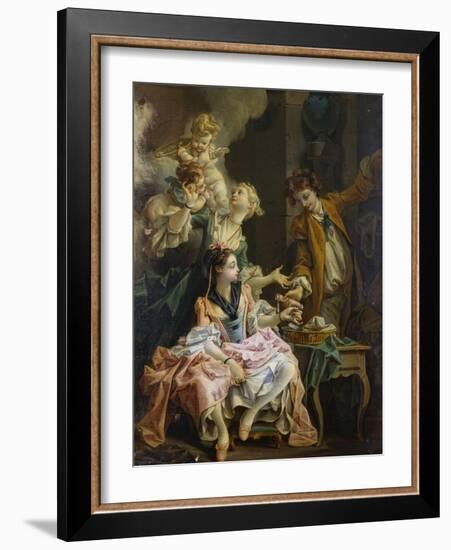 The Amatory Morning, La Galante Matinee-Francois Boucher-Framed Giclee Print