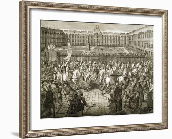 The Ambassador of Iran Arriving in the Place Royale-null-Framed Giclee Print