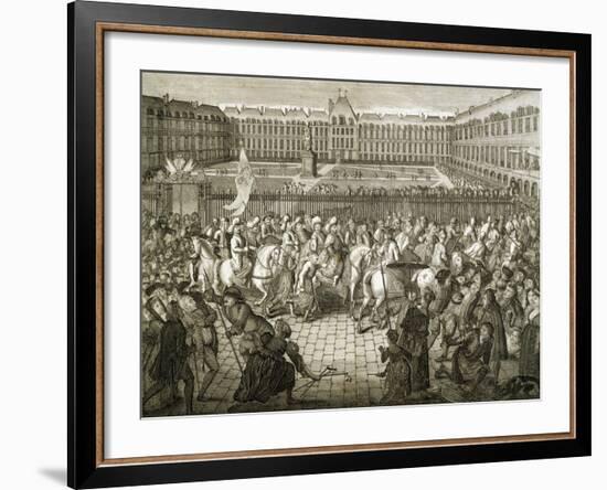 The Ambassador of Iran Arriving in the Place Royale-null-Framed Giclee Print