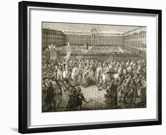 The Ambassador of Iran Arriving in the Place Royale-null-Framed Giclee Print