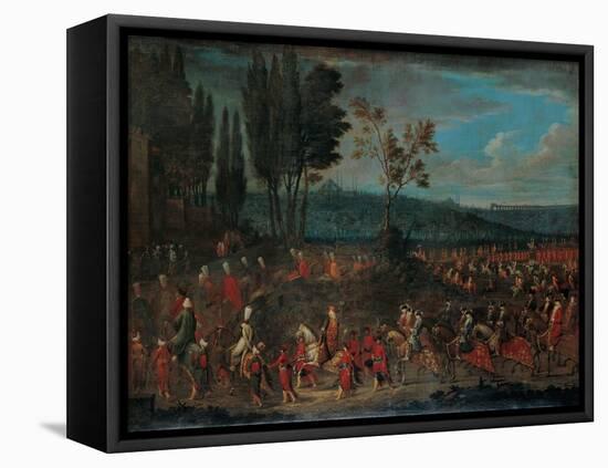 The Ambassadorial Procession, 1720s-Jean-Baptiste Vanmour-Framed Premier Image Canvas