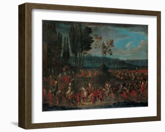 The Ambassadorial Procession, 1720s-Jean-Baptiste Vanmour-Framed Giclee Print