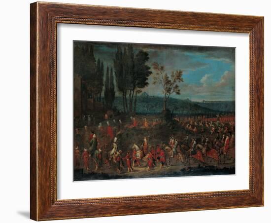 The Ambassadorial Procession, 1720s-Jean-Baptiste Vanmour-Framed Giclee Print
