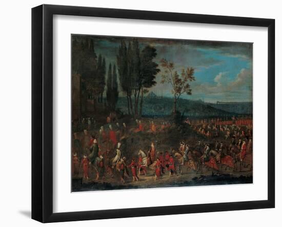 The Ambassadorial Procession, 1720s-Jean-Baptiste Vanmour-Framed Giclee Print