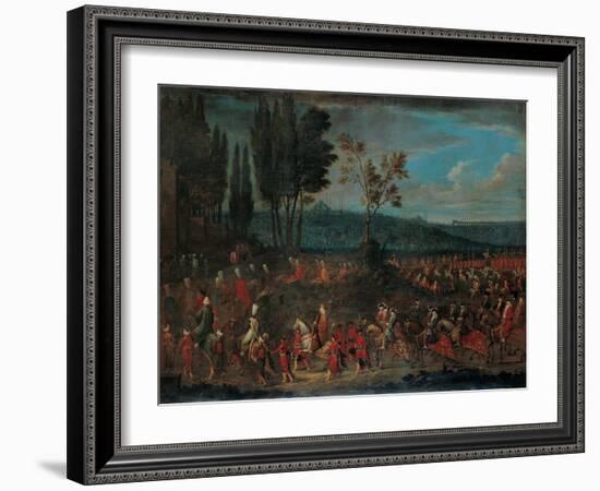 The Ambassadorial Procession, 1720s-Jean-Baptiste Vanmour-Framed Giclee Print