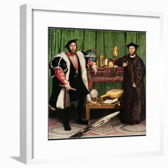 The Ambassadors, 1533-Hans Holbein the Younger-Framed Giclee Print