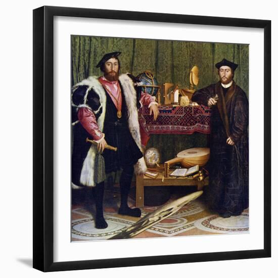 The Ambassadors, 1533-Hans Holbein the Younger-Framed Giclee Print