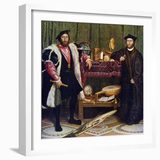 The Ambassadors, 1533-Hans Holbein the Younger-Framed Giclee Print