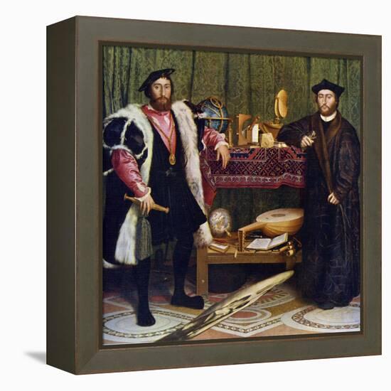 The Ambassadors, 1533-Hans Holbein the Younger-Framed Premier Image Canvas