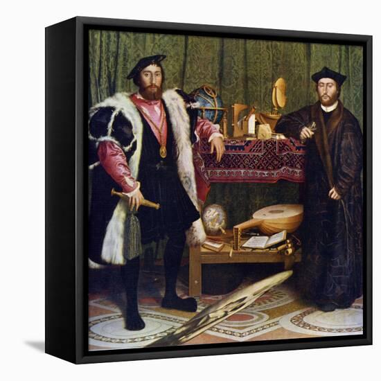 The Ambassadors, 1533-Hans Holbein the Younger-Framed Premier Image Canvas