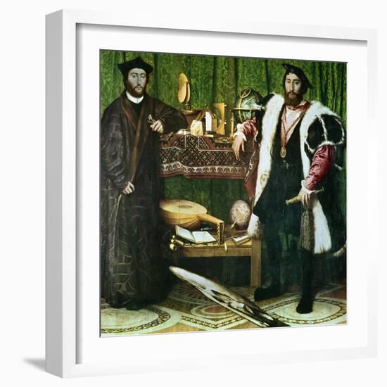 The Ambassadors, 1533-Hans Holbein the Younger-Framed Giclee Print