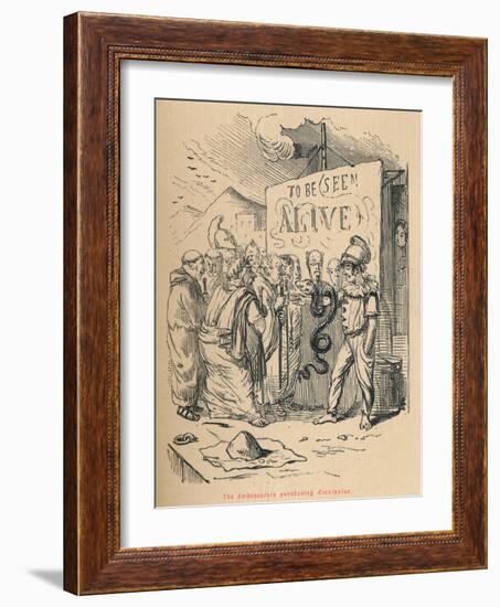 'The Ambassadors purchasing Aesculaplus', 1852-John Leech-Framed Giclee Print