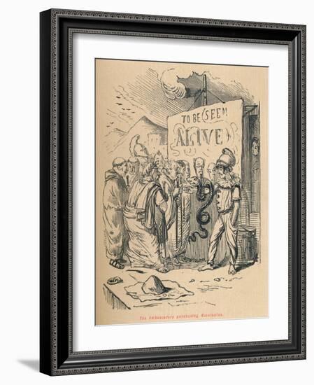 'The Ambassadors purchasing Aesculaplus', 1852-John Leech-Framed Giclee Print