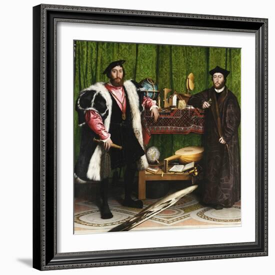 The Ambassadors-Hans Holbein the Younger-Framed Giclee Print