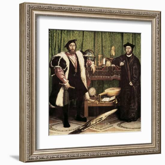 The Ambassadors-Hans Holbein the Younger-Framed Art Print