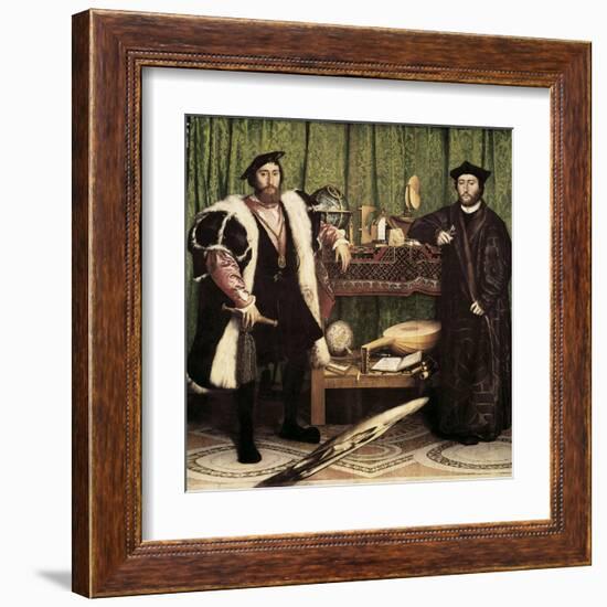 The Ambassadors-Hans Holbein the Younger-Framed Art Print