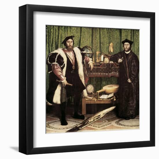 The Ambassadors-Hans Holbein the Younger-Framed Art Print