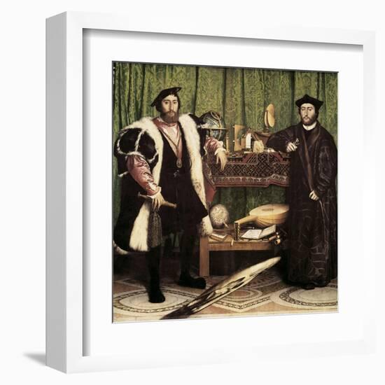 The Ambassadors-Hans Holbein the Younger-Framed Art Print