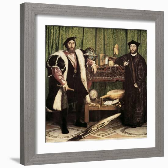 The Ambassadors-Hans Holbein the Younger-Framed Art Print