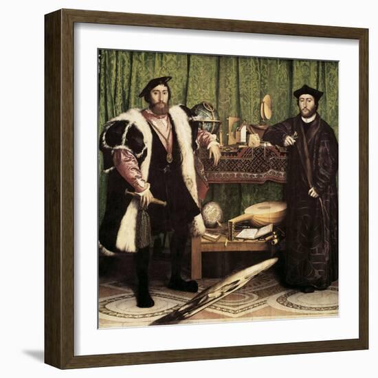 The Ambassadors-Hans Holbein the Younger-Framed Art Print