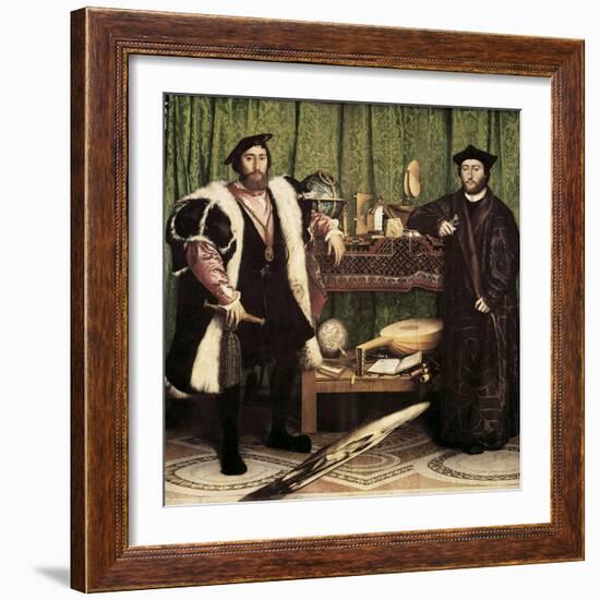 The Ambassadors-Hans Holbein the Younger-Framed Art Print